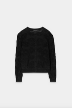 Load image into Gallery viewer, Luisa Cerano Black Animal Motif Cardigan
