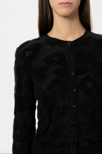 Load image into Gallery viewer, Luisa Cerano Black Animal Motif Cardigan
