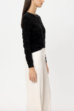 Load image into Gallery viewer, Luisa Cerano Black Animal Motif Cardigan
