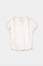 Load image into Gallery viewer, Luisa Cerano Ivory Silk Cap-sleeve Blouse
