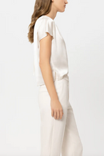 Load image into Gallery viewer, Luisa Cerano Ivory Silk Cap-sleeve Blouse
