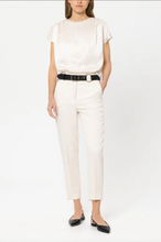 Load image into Gallery viewer, Luisa Cerano Ivory Silk Cap-sleeve Blouse
