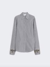 Load image into Gallery viewer, Sportmax RACCONTO Stripe Shirt With Bejewelled Cuffs
