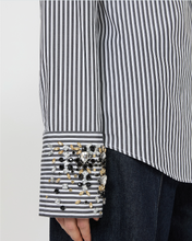 Load image into Gallery viewer, Sportmax RACCONTO Stripe Shirt With Bejewelled Cuffs
