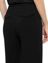 Load image into Gallery viewer, Luisa Cerano  Black Wide Leg Satin Trousers
