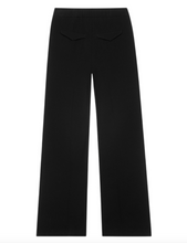Load image into Gallery viewer, Luisa Cerano  Black Wide Leg Satin Trousers
