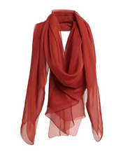 Load image into Gallery viewer, Max Mara Pugnale Orange Silk Scarf
