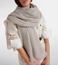 Load image into Gallery viewer, Max Mara Meandro Silver Grey Silk Scarf

