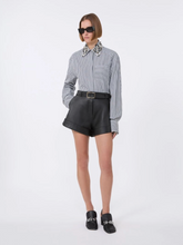 Load image into Gallery viewer, Sportmax SPXQUAGGA Cropped Stripe Shirt With Bejewelled Collar
