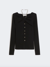 Load image into Gallery viewer, Sportmax SPXTROFEO Black Wool Cardigan with Chain
