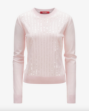Load image into Gallery viewer, Max Mara MSTGABARRA Pink Sequins Embroidered Sweater
