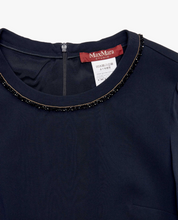 Load image into Gallery viewer, Max Mara Volto Navy Cady Cocktail Dress
