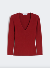 Load image into Gallery viewer, Max Mara MMLDOLMEN Red Cashmere Blend Pullover
