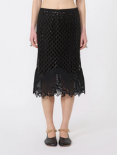 Load image into Gallery viewer, Sportmax SPXSALA Sequineed Macrame Black Skirt
