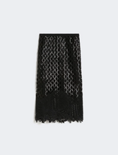 Load image into Gallery viewer, Sportmax SPXSALA Sequineed Macrame Black Skirt
