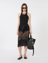 Load image into Gallery viewer, Sportmax SPXSALA Sequineed Macrame Black Skirt
