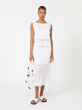 Load image into Gallery viewer, Max Mara BCHMAGGIO White Poplin Macrame Lace Top
