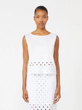 Load image into Gallery viewer, Max Mara BCHMAGGIO White Poplin Macrame Lace Top
