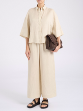 Load image into Gallery viewer, Max Mara MMLCANNETI Beige Linen Trousers

