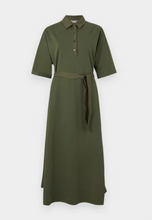 Load image into Gallery viewer, Max Mara MMLALBERO Olive Cotton Maxi Dress
