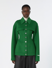 Load image into Gallery viewer, Sportmax Arena Green Wool Jacket
