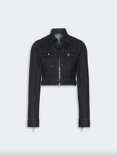 Load image into Gallery viewer, Sportmax SPDPEPE Fitted Black Denim Jacket
