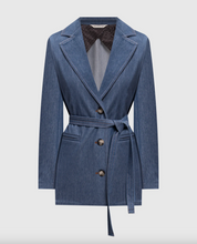 Load image into Gallery viewer, Sportmax MMLODISSEA Blue Denim-look Jacket

