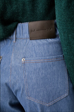 Load image into Gallery viewer, Max Mara MMLEMIRO Straight Leg Denim-look Trousers
