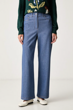 Load image into Gallery viewer, Max Mara MMLEMIRO Straight Leg Denim-look Trousers
