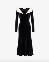 Load image into Gallery viewer, Philosophy di Lorenzo Serafini Black Stretch Velvet Dress
