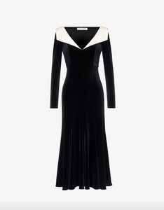 Philosophy di Lorenzo Serafini Black Stretch Velvet Dress