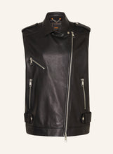 Load image into Gallery viewer, Hugo Boss C_Savina Sleeveless Leather Biker Jacket

