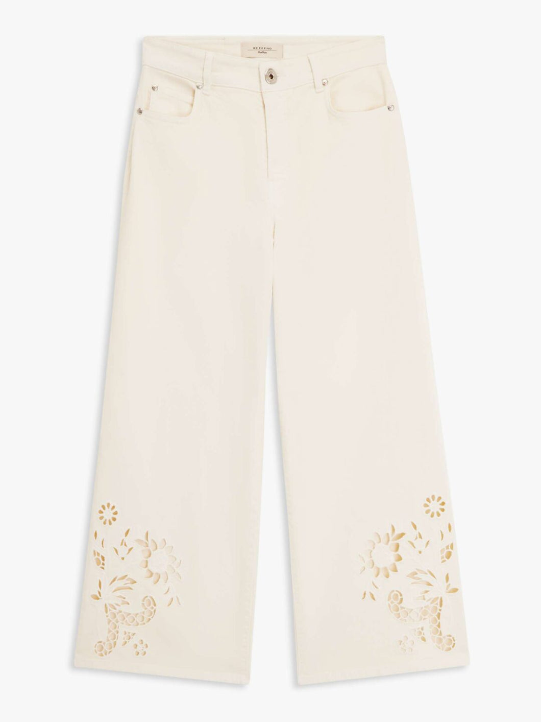 Max Mara Weekend Egizio Embroidered Cotton Trousers