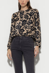 Luisa Cerano Blouse with Flower Print