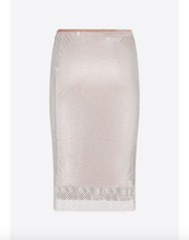 Load image into Gallery viewer, Sportmax Senior Nude Mesh Crystal Skirt
