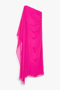 Max Mara One-Shoulder Vallet Silk Evening Gown