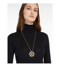 Load image into Gallery viewer, Max Mara Vela Gold Wheel Chain Necklace
