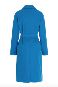 Sportmax Cabala Turquoise Cotton Coat Dress