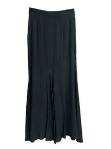 Cavalli Class Black Long Silk Skirt