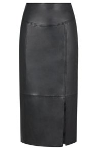 Hugo Boss Lumilli Leather Pencil Skirt