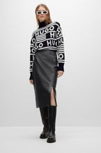 Load image into Gallery viewer, Hugo Boss Lumilli Leather Pencil Skirt
