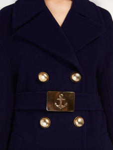 Sportmax Maine Wool Double Breasted Military Coat