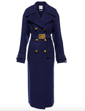 Load image into Gallery viewer, Sportmax Maine Wool Double Breasted Military Coat No Buckle
