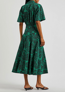 Philosophy di Lorenzo Serafini Green Printed Dress